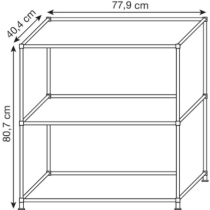 Artikelbild 2 für viasit Aktenregal System4 schwarz 77,9 x 40,4 x 80,7 cm, 1 St., Artikelnummer 214296