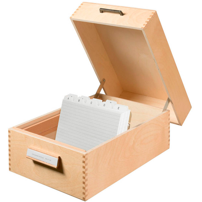 Artikelbild 3 für HAN Karteikasten DIN A5 für 1.500 Karteikarten braun mit Deckel, Artikelnummer 451278