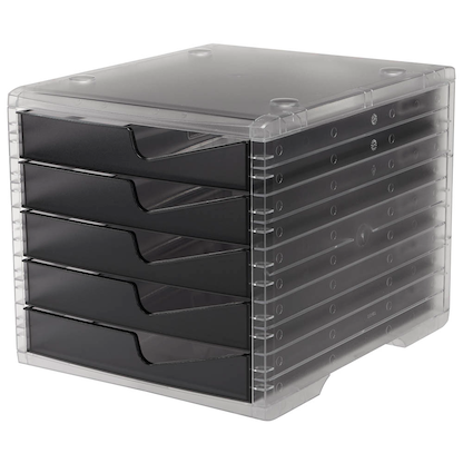 Artikelbild 5 für styro Schubladenbox styroswingbox light anthrazit 275-8430.924, DIN A4 mit 5 Schubladen, 1 St., Artikelnummer 821742