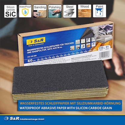 Artikelbild 5 für S&R Schleifblatt-Set 60 St., Artikelnummer 390516