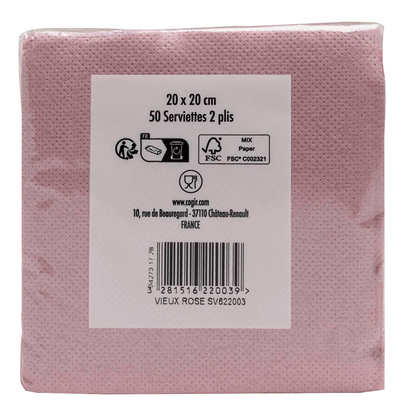 Artikelbild 4 für PROnappe Servietten altrosa 2-lagig 20,0 x 20,0 cm, 50 St., Artikelnummer 634729