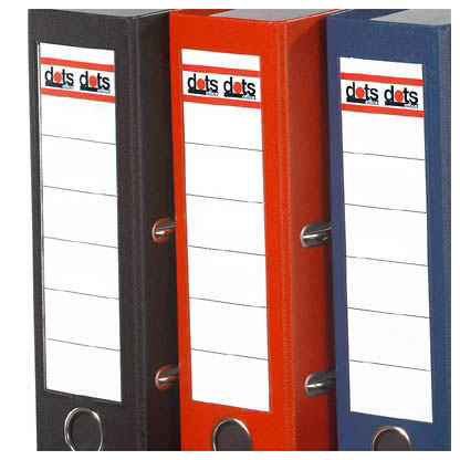 Artikelbild 2 für dots Einsteck-Rückenschilder weiß für 8,0 cm Rückenbreite, 10 St., Artikelnummer 224642