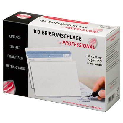 Artikelbild 2 für MAILmedia Briefumschläge Revelope® Professional DIN C5 ohne Fenster offset weiß selbstklebend 100 St., Artikelnummer 431888