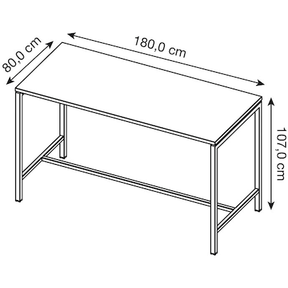 Artikelbild 2 für Quadrifoglio Stehtisch Creo beton rechteckig, 4-Fuß-Gestell alu, 180,0 x 80,0 x 107,0 cm, Artikelnummer 670669