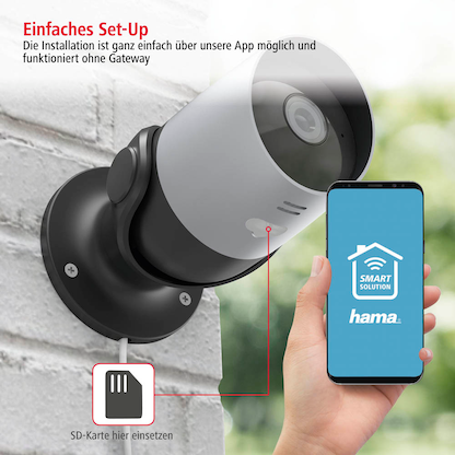Artikelbild 3 für hama outdoor Smart Home IP-Überwachungskamera silber, Artikelnummer 402152