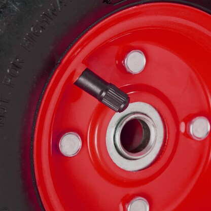 Artikelbild 5 für relaxdays Sackkarrenräder luftbereift schwarz, rot Stahl Felgen, Achse 1,6 cm, Artikelnummer 452213