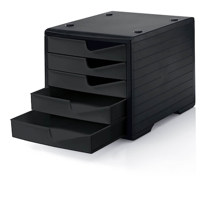 Artikelbild 2 für styro Schubladenbox styroswingbox schwarz 275-8430.991, DIN A4 mit 5 Schubladen, 1 St., Artikelnummer 821813