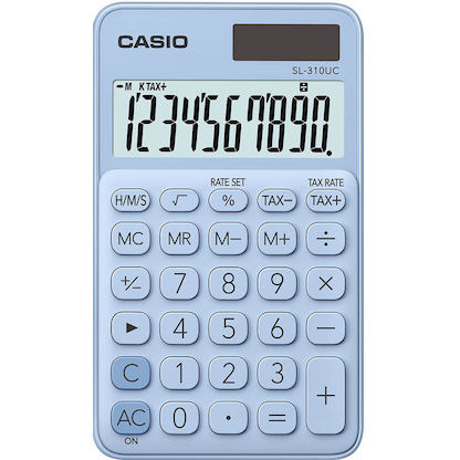 Artikelbild für CASIO SL-310UC Taschenrechner hellblau, Artikelnummer 458164