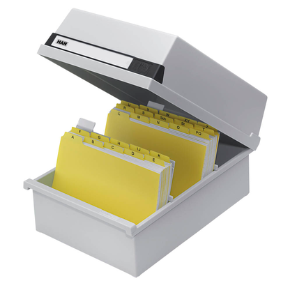 Artikelbild 5 für HAN Karteikasten DIN A5 für 1.300 Karteikarten grau mit Deckel, Artikelnummer 184200