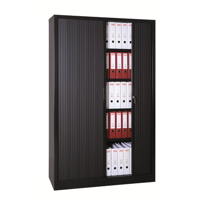 Artikelbild 2 für Gürkan Rollladenschrank schwarz 4 Fachböden 120,0 x 46,0 x 195,0 cm, Artikelnummer 563407