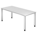 Artikelbild 1 für HAMMERBACHER Akandia höhenverstellbarer Schreibtisch weiß rechteckig, 4-Fuß-Gestell silber 180,0 x 80,0 cm, Artikelnummer 625929