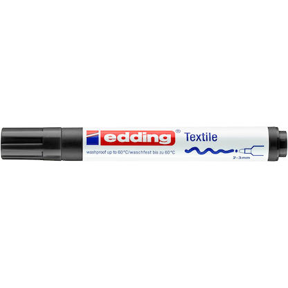 Artikelbild 2 für edding 4500 Textilmarker schwarz 2,0 - 3,0 mm, 1 St., Artikelnummer 897874
