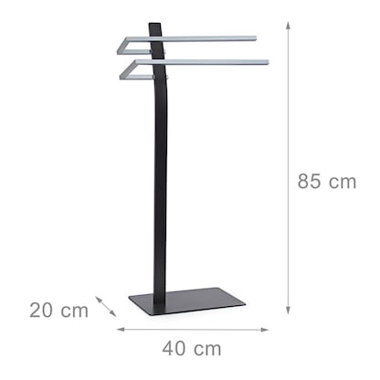 Artikelbild 3 für relaxdays Handtuchständer GRAO anthrazit, chrom, 1 St., Artikelnummer 400261