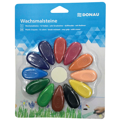 Artikelbild für DONAU Wachsmalsteine farbsortiert, 12 St., Artikelnummer 694111