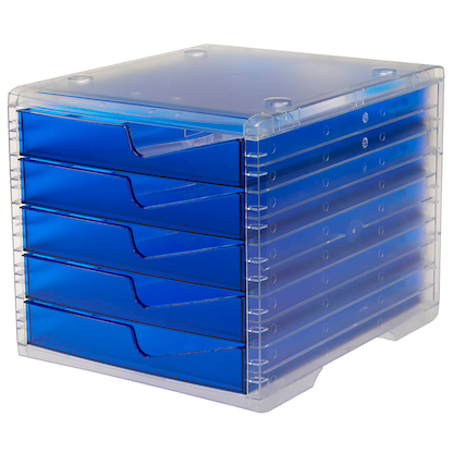 Artikelbild 4 für styro Schubladenbox styroswingbox light blau 275-8430.324, DIN A4 mit 5 Schubladen, 1 St., Artikelnummer 821847