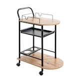 Artikelbild 1 für HAKU Möbel Servierwagen braun, schwarz 65,0 x 35,0 x 83,0 cm, Artikelnummer 296669