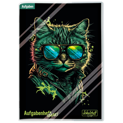 Artikelbild 2 für Häfft® Verlag Hausaufgabenheft Schulstuff Cool Cat liniert DIN A5 ohne Rand, 96 Blatt, 1 St., Artikelnummer 370657
