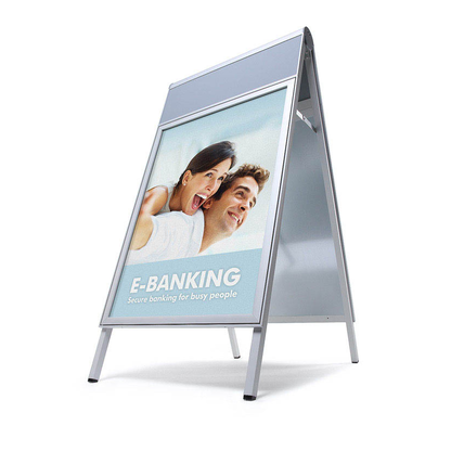 Artikelbild für Showdown® Displays Kundenstopper Compasso C1 silber DIN A1 2 Fächer 66,0 x 79,3 x 130,9 cm, 1 St., Artikelnummer 591356