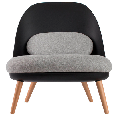 Artikelbild 2 für meet powered by PAPERFLOW Sessel COCOON schwarz buche Kunststoff 70,0 x 65,5 x 75,5 cm, 1 St., Artikelnummer 139711