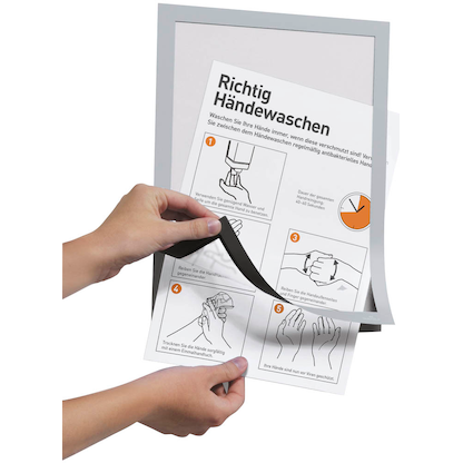 Artikelbild 2 für DURABLE Magnetrahmen selbstklebend DURAFRAME NOTE silber A4, 1 St., Artikelnummer 371361