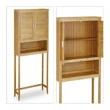 Artikelbild 1 für relaxdays Waschmaschinenschrank, 10020299_0 braun 3 Fachböden 70,0 x 22,5 x 176,0 cm, Artikelnummer 518987