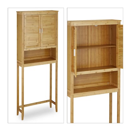 Artikelbild für relaxdays Waschmaschinenschrank, 10020299_0 braun 3 Fachböden 70,0 x 22,5 x 176,0 cm, Artikelnummer 518987