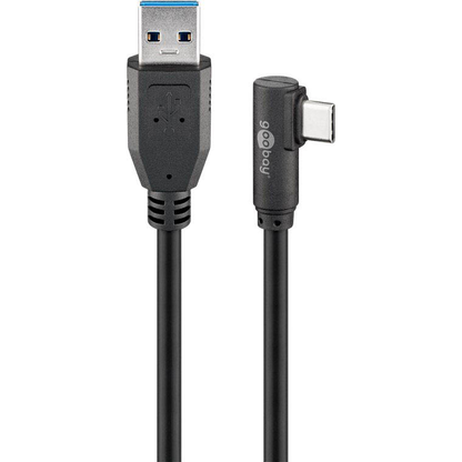 Artikelbild für goobay USB C/USB 3.0 A Kabel 0,5 m schwarz, 1 St., Artikelnummer 666473