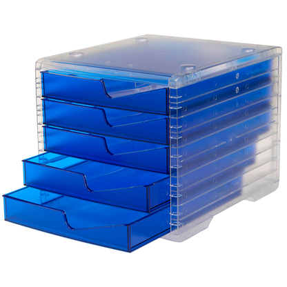 Artikelbild 5 für styro Schubladenbox styroswingbox light blau 275-8430.324, DIN A4 mit 5 Schubladen, 1 St., Artikelnummer 821847