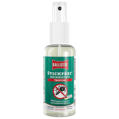 Artikelbild für BALLISTOL STICHFREI® TROPICAL Mückenschutz-Spray 100 ml, Artikelnummer 611438