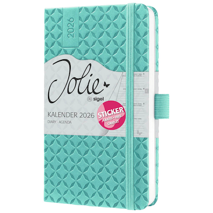Artikelbild 2 für SIGEL Buchkalender Jolie 2026 aqua green, 1 St., Artikelnummer 568739