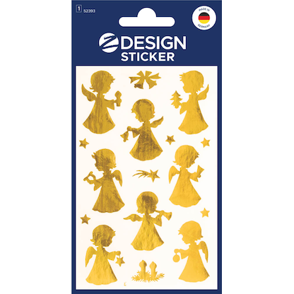Artikelbild für AVERY Zweckform Aufkleber Engel, gold, 8 Etiketten, Artikelnummer 723753
