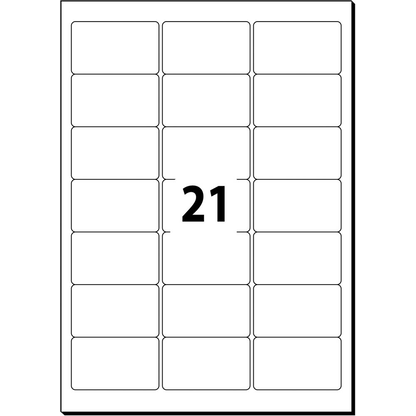 Artikelbild 2 für SIGEL Adressetiketten LA320 weiß 63,5 x 38,1 mm, 25 Blatt, Artikelnummer 512881