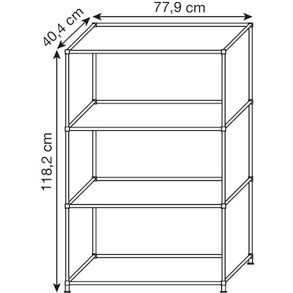 Artikelbild 2 für viasit Aktenregal System4 violettblau 77,9 x 40,4 x 118,2 cm, 1 St., Artikelnummer 502308