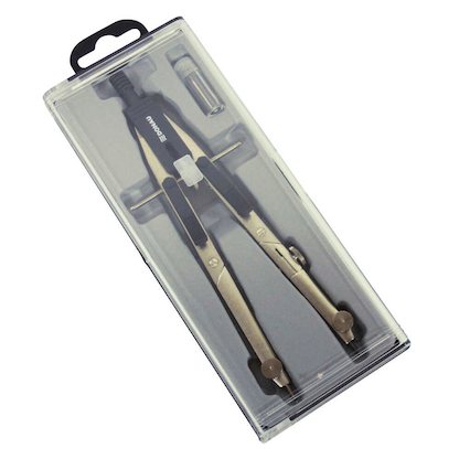 Artikelbild für DONAU Zirkel Set silber/schwarz, 1 St., Artikelnummer 694156