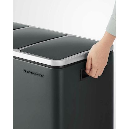 Artikelbild 6 für SONGMICS Mülltrenner 3x 18,0 l grüngrau, 1 St., Artikelnummer 760296