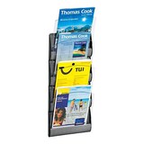 Artikelbild 1 für PAPERFLOW Wandprospekthalter Integral silber DIN A4 4 Fächern 23,2 x 9,0 x 73,0 cm, 1 St., Artikelnummer 569202