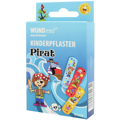 Artikelbild für WUNDmed® Pflaster Pirat 02-077 bunt 1,9 x 6,3 cm, 10 St., Artikelnummer 470706
