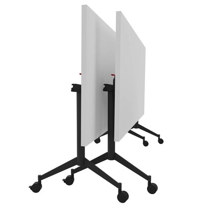 Artikelbild 4 für Quadrifoglio Mehrzwecktisch Pop-up weiß, dunkelgrau rechteckig, T-Fuß-Gestell grau, 160,0 x 80,0 x 74,0 cm, Artikelnummer 279853