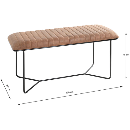 Artikelbild 2 für HAKU Möbel Bank 25851 braun Leder 100,0 cm, Artikelnummer 738077