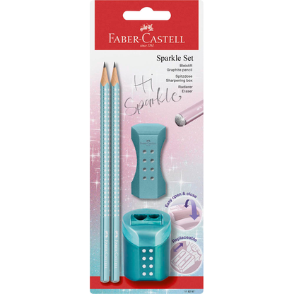 Artikelbild für FABER-CASTELL Grip Sparkle Bleistift-Set B ocean metallic, 1 Set, Artikelnummer 277909