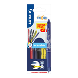 Artikelbild 1 für PILOT FRIXION ball CLICKER Tintenroller blau, rot, schwarz, blauschwarz, gelb 0,4 mm, Schreibfarbe: farbsortiert, 1 Set, Artikelnummer 226999