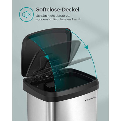 Artikelbild 4 für SONGMICS Mülleimer 50,0 l silber, 1 St., Artikelnummer 291027