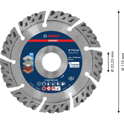 Artikelbild 6 für BOSCH Diamant-Trennscheibe EXPERT MultiMaterial, 1 St., Artikelnummer 489937