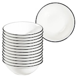 Artikelbild 1 für ID Fine Schalen Modest Black Lona weiß Ø 16,0 cm, 12 St., Artikelnummer 633962