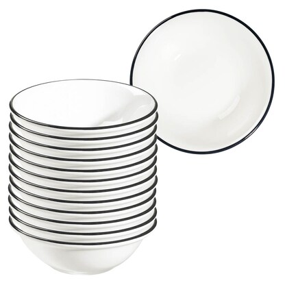 Artikelbild für ID Fine Schalen Modest Black Lona weiß Ø 16,0 cm, 12 St., Artikelnummer 633962