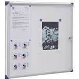 Artikelbild 1 für nobo Schaukasten Pacific silber 6x DIN A4 78,4 x 2,2 x 81,5 cm, 1 St., Artikelnummer 699532