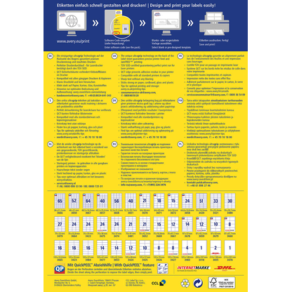 Artikelbild 3 für AVERY Zweckform Etiketten 3420 weiß 70,0 x 16,9 mm, 100 Blatt, Artikelnummer 636472