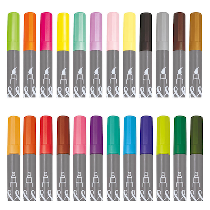 Artikelbild 4 für ONLINE® Calli.Brush Brush-Pens farbsortiert, 24 St., Artikelnummer 284014