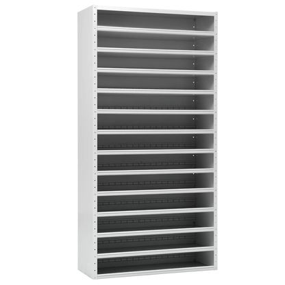 Artikelbild 7 für Gürkan Stahlschrank 110666 lichtgrau, blau 12 Fachböden 100,0 x 40,0 x 198,0 cm, aufgebaut, 1 St., Artikelnummer 149000