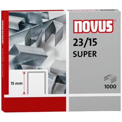 Artikelbild für novus Heftklammern SUPER 23/15, 1.000 St., Artikelnummer 167395